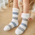 thumbnail image 3 of Lilgiuy Women's Winter Stripe Super Soft Warm Cozy Fuzzy Fleece-lined Sock Winter Clothes for 2022, 3 of 5