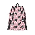 thumbnail image 2 of Picia French Bulldog Printed Canvas Daypack - Stylish and Durable Vintage Compact Backpack - Class, Work, Travel, or Laptop Bookbag,Organized Compartments-Medium, 2 of 6
