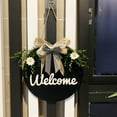 thumbnail image 3 of Visland Door Sign Hanging Rustic Wooden Wear Resistant Home Welcome Sign for Door, 3 of 7