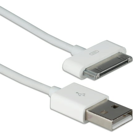QVS USB Sync and 2.1Amp Cable for iPod4/iPhone and iPad