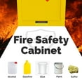thumbnail image 5 of POWKOL Flammable Storage Cabinet 6 Gallon Yellow, 18.11 x 18.11 x 35.5 Inchs Adjustable Shelf Flammable Cabinet, for Commercial Industrial Home Use, 5 of 8