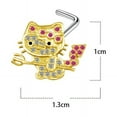 thumbnail image 6 of Wdaidj 1pc fashion Hello Kitty stainless steel nose studs anime Kawaii girls Y2K Crystal Love Heart L-shaped nail ring piercing jewelry, 6 of 7