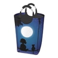 thumbnail image 1 of DouZhe 50L Rectangular Laundry Basket, Swing Girl Cat Prints Waterproof Foldable Laundry Hamper with Aluminum Handles, 1 of 6