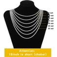 thumbnail image 6 of 3mm Rope Chain Necklace for Men, Silver Tone Mens Chain Necklace, Stainless Steel Necklace Chain for Men Women, 6 of 11