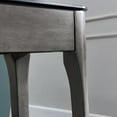 thumbnail image 6 of Leick Home 11105-GR Obsidian Glass Top Narrow Side Table with Shelf, Smoke Gray and Black Glass, 6 of 13