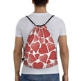 thumbnail image 2 of Kdxio Hearts Print Drawstring Backpack Bag,Waterproof Draw String Back Sack, Gym Drawstring Bags Swim Bag For Unisex, 2 of 9