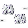 thumbnail image 5 of Kdxio Lavender Flowers Print Workout Shorts for Women Seamless Soft Smooth Gym Yoga Scrunch Active Shorts, 5 of 9