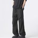 thumbnail image 1 of Pantalones largos para hombre, de color liso, holgados, informales, con bolsillos, funcionales, con cordón, de trabajo, de poliéster., 1 of 7