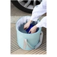 thumbnail image 2 of Portable Thermal Insulation Multifunctional Foldable Foot Soaking Bath Bucket Birthday Gift with Lid Home Travel Outdoor Camping Foot Soaking Spa Bucket, Blue, 2 of 5