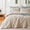 Beige, variant on Joyfy Tufted Queen Comforter Set, 3 Pieces Coral Pink Boho Queen Bedding Set with 1 Plaid Geometric Comforter and 2 Pillow Shams, Checkered Bed in a Bag for All Seasons