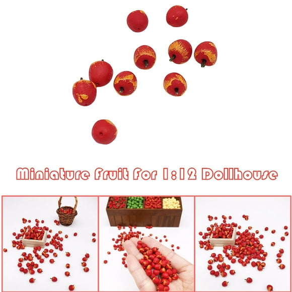 EGNMCR 10Pcs 1:12 Dollhouse Miniature Fruit Kitchen Dining Model Play Toy Miniature Dolls Birthday Gifts for Kids