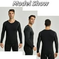 thumbnail image 2 of LANBAOSI Men's Compression Shirts Long Sleeve Cool Dry Workout Undershirt, 3 Pack, Size S, 2 of 7