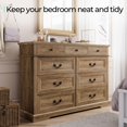 thumbnail image 5 of LINSY HOME Dresser for Bedroom, Long Dresser with 9 Drawers and Antique Handles, Chest of Drawers for Living Room, Entryway and Hallway, Brown, 5 of 8