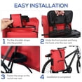thumbnail image 2 of 3-in-1 Waterproof Bike Pannier Bicycle Rear Rack Bag Backpack Shoulder Bag Outdoor Cycling Commuting Bag Pack with Laptop Compartment, 2 of 8