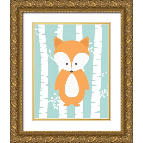 Robinson, Tamara 12x14 Gold Ornate Wood Framed with Double Matting Museum Art Print Titled - Woodland Birch III