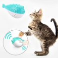 thumbnail image 3 of Cat Toy, Cat Biting Molar Teeth Toys Cat Molar Toy, Fish Shaped Silicone Built-in Sound Device, 3 of 5