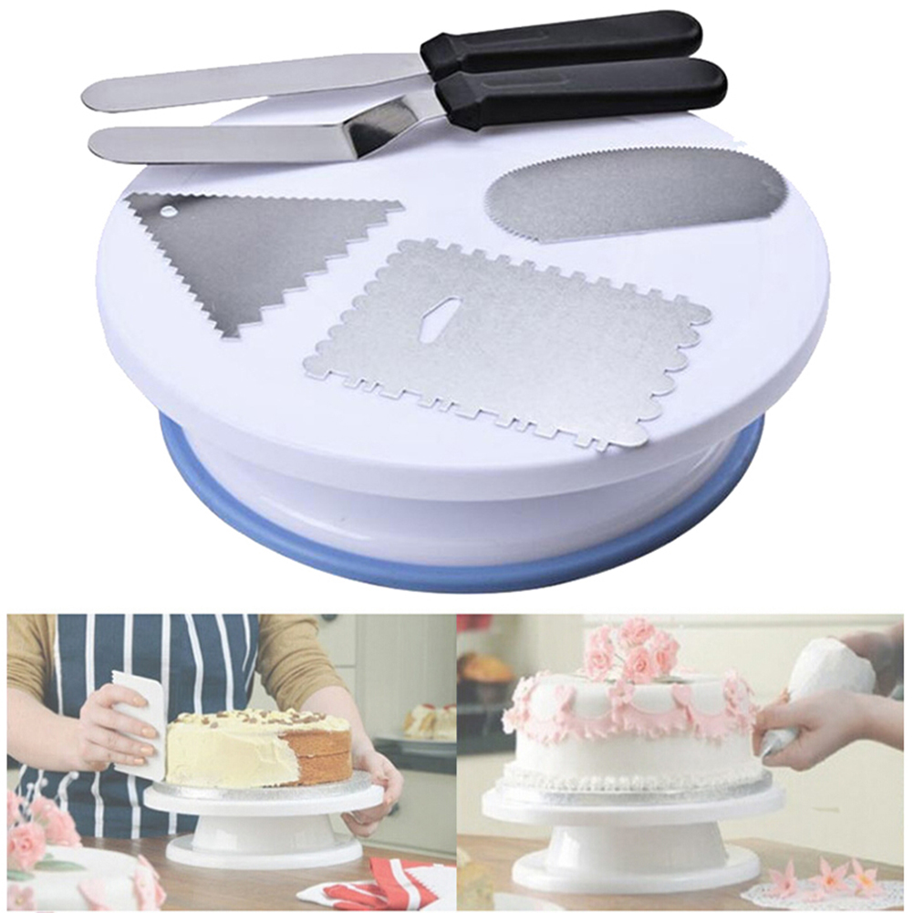 Cheers Cake Turntable Rotating Stand Icing Bench Scraper Lifter Board