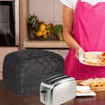 thumbnail image 5 of Numjaw 2-Slice Toaster Cover, Quilted Toaster Cover with Top Handle for Home, Kitchen Small Appliance Dust Fingerprint Cover(Black), 5 of 8