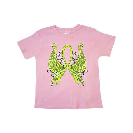 

Inktastic Lymphoma Awareness with Butterfly Ribbon Words Gift Toddler Boy or Toddler Girl T-Shirt
