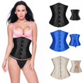 thumbnail image 1 of MISS MOLY Women's Lace Up Boned Corset Jacquard Brocade Waist Training Underbust Beige 5XL, 1 of 5