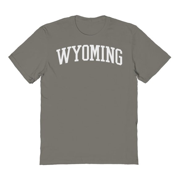 Wyoming Graphic Charcoal Men's Cotton T-Shirt