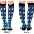 thumbnail image 2 of FREEAMG Snowflakes Compression Socks for Men & Women Knee High Stockings for Running, Sport, Hiking & Travel, 2 of 7