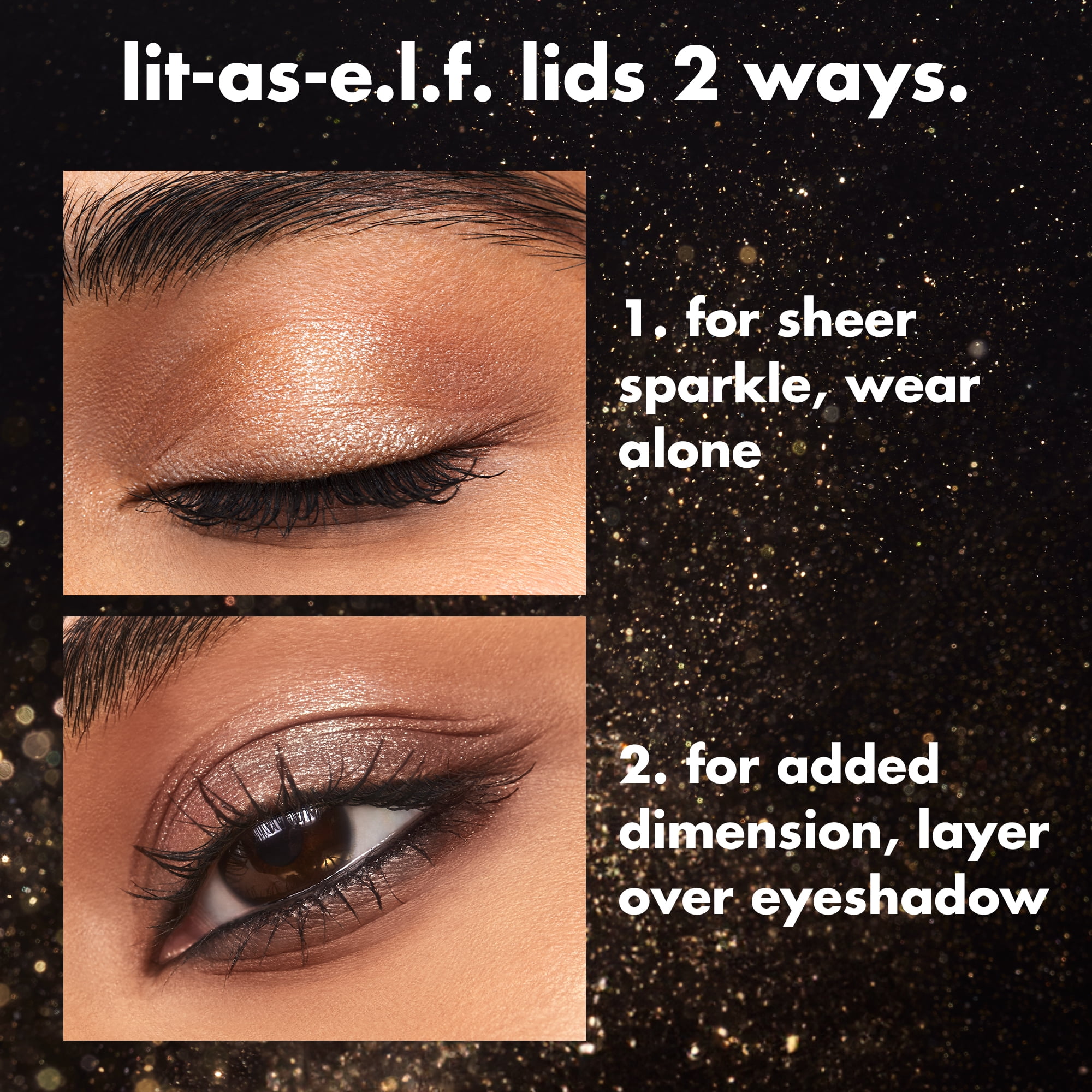 e.l.f. Fine As Fleck Glitter Eyeshadow, Filthy Rich, 0.07oz