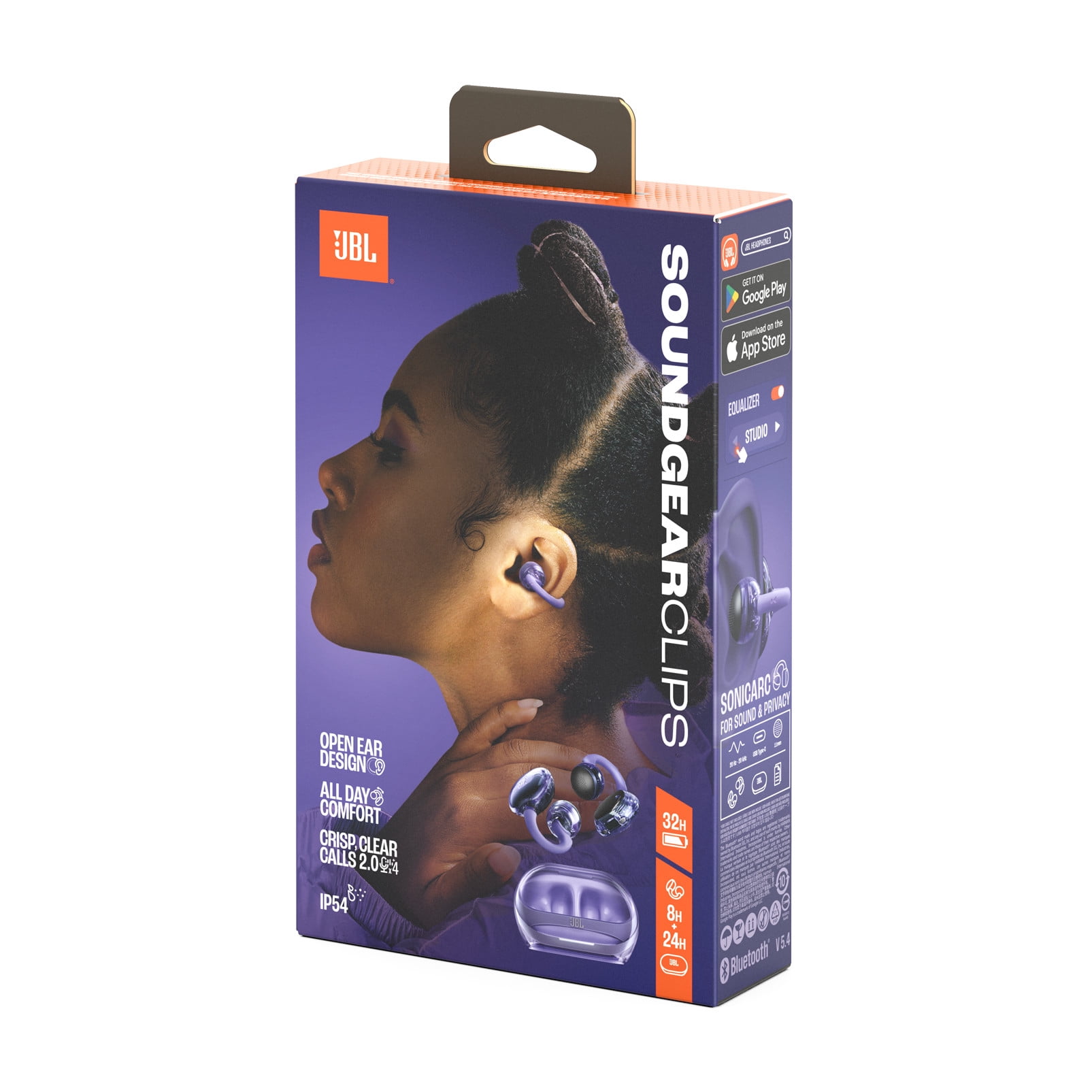 JBL Soundgear Clips - True wireless open-ear headphones - Purple
