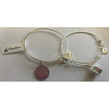 Disney Fantasyland Teacup Set of 2 Bangle by Alex and Ani Silver Finish New