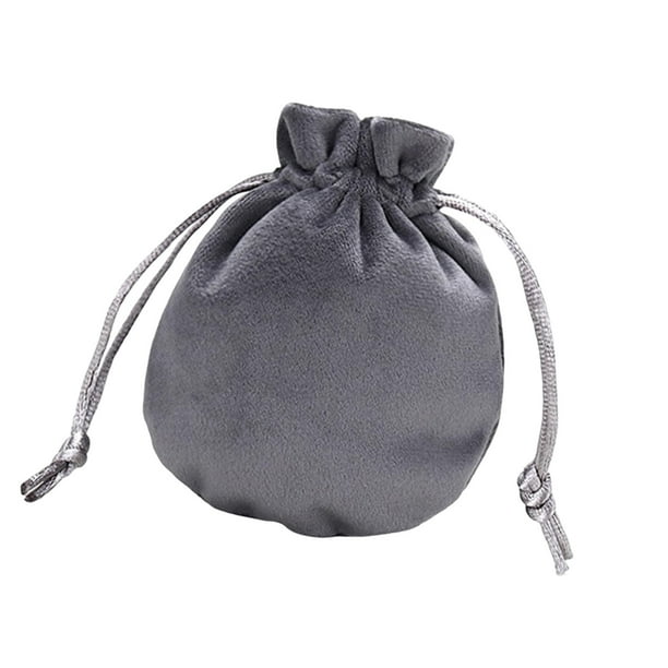 Bolsa organizadora de joyas, bolsa de regalo de terciopelo para Navidad, bodas y San Valentín. Gris oscuro 95 x 115 cm