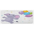 thumbnail image 1 of Cartoon Kitchen Mat, Happy with Colorful Balloons and Stars Cheerful Fun, Plush Decorative Kitchen Mat with Non Slip Backing, 47" X 19", Lilac Multicolor, by Ambesonne, 1 of 1