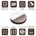 thumbnail image 4 of Uxcell Felt Furniture Pads 25mm Dia 5mm Thick Self Adhesive Floor Protectors, Brown 48Pcs, 4 of 5