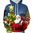 thumbnail image 2 of Sudadera con capucha divertida para hombre, con estampado 3D, temática navideña, con cordón, ropa deportiva, camisetas de manga larga, ropa informal para hombre, 2 of 4