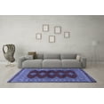 thumbnail image 3 of Ahgly Company Machine Washable Indoor Square Persian Blue Traditional Area Rugs, 6' Square, 3 of 4