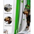 thumbnail image 6 of St. Patrick's Day Blackout Curtains for Bedroom - 84 Inch Long Light Blocking 2 Panels Set, Spring Lucky Dogs Grass Green Striped Thermal Insulated Living Room Drapes Grommet Window Curtains 52"x84", 6 of 8