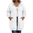 thumbnail image 2 of Maplenight Women's Plus Size Zip Up Hoodie Long Sleeve Full Zip Hooded Sweatshirts with Pockets Casual Loose Fall Jackets, 2 of 6