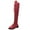Hot Pink, variant on TKYCMSUAKI Mid Calf Boots for Women,Women's Over The Knee Low Heel Lace Up Tall Boots Chunky Heel Boots Long Stretch Sexy Fall Combat Boots