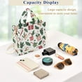 thumbnail image 5 of FORMRS Womens Corduroy Tote Bag Crossbody Shoulder Handbag with Pocket, White Christmas Holly, 5 of 7