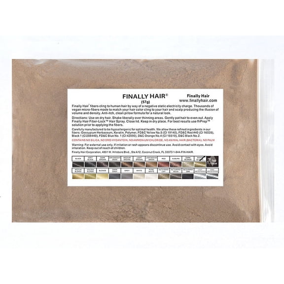Finally Hair - Hair Fibers - Refill Bag - Sandy Blonde - 57 Gram (2oz)