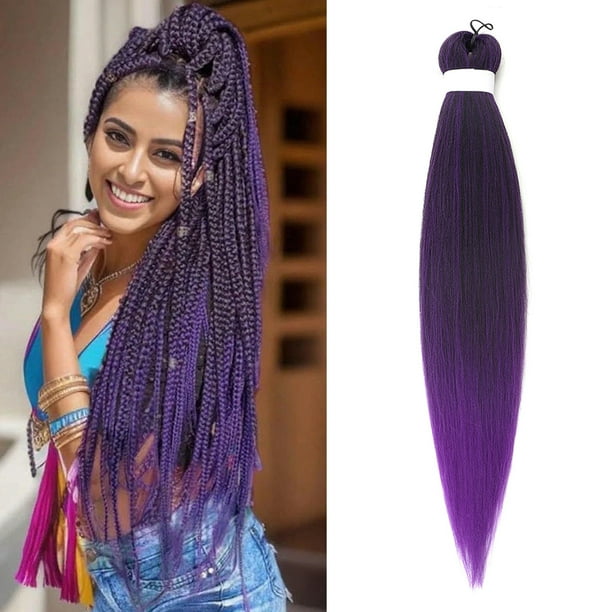 Peluca de 66 cm (26 pulgadas) con trenzas para peinados de festivales y trenzas de 90 g de largo.