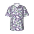 thumbnail image 1 of Fotbe Lavender Flowers Camisa Hawaiana para Hombre Unisex – Camisa Casual de Verano con Botones de Manga Corta de Algodón y Lino,Medium, 1 of 7