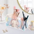 thumbnail image 5 of Cinnamoroll Sit on Cloud Wear Headphone Acrylic Pencil Pen Holder Cup 4 Compartments Desktop Organiser 7.87"x2.78"x3.54", 5 of 7