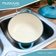 thumbnail image 5 of Olla holandesa de hierro fundido esmaltado Nuovva con tapa, antiadherente, de 6.4 cuartos de galón, resistente y apta para horno hasta 260 °C, para hornear pan, estofar, guisar y asar, 28 cm, color az, 5 of 5