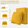 thumbnail image 5 of Kimunuk Outdoor Seat Cushion Set, 22" X 24" X 4" Water-Resistant & Fade-Resistant Patio Furniture Replacement Cushions with Handle and Straps for Sofa Chair, Yellow, 5 of 7