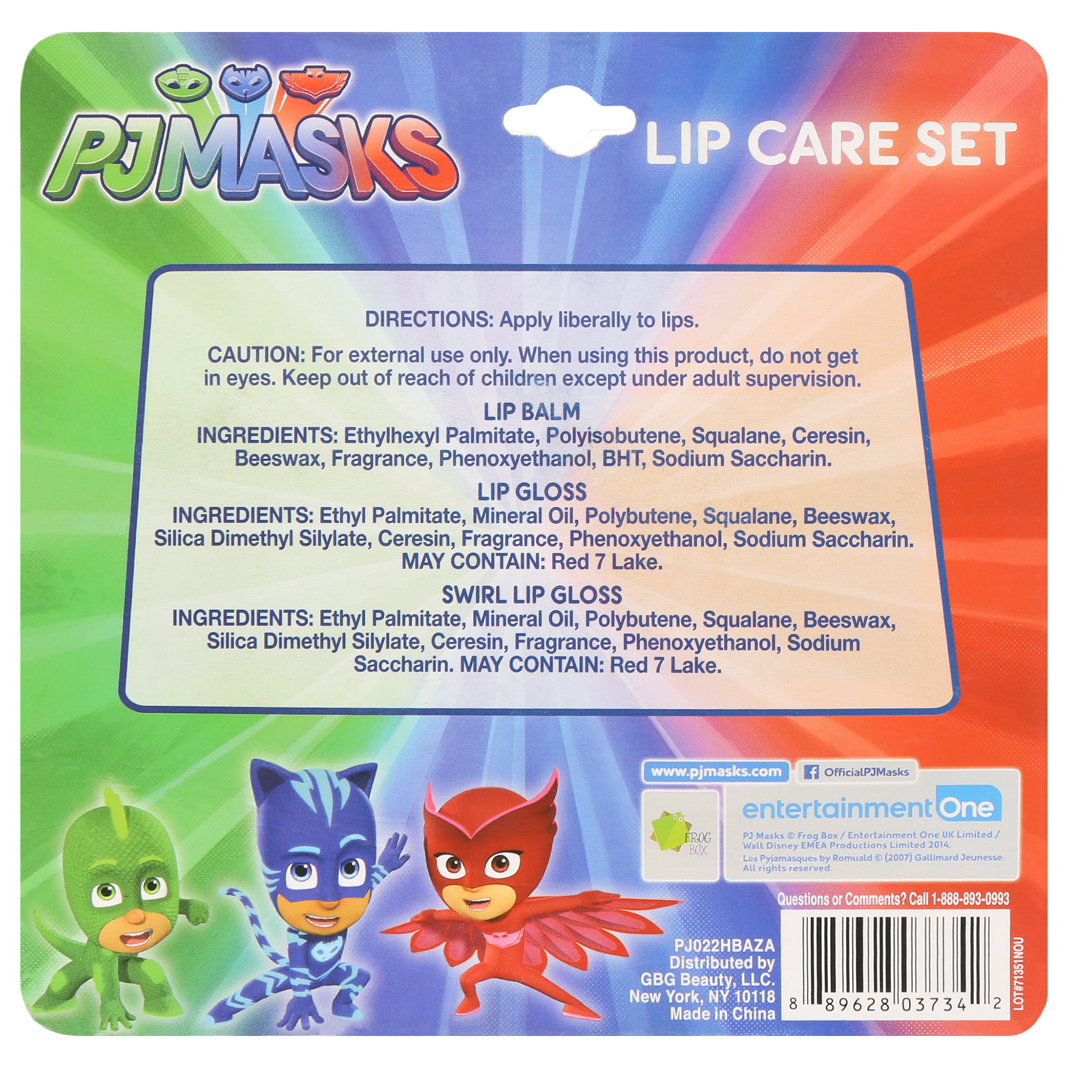 Pj Masks Lip Gloss Keychain