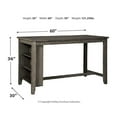 thumbnail image 3 of Signature Design by Ashley Caitbrook Counter Height Dining Table in Gray, 3 of 5