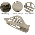 thumbnail image 4 of Unique Bargains 3pcs Plastic Hair Claws Hair Clips Hair Barrettes for Women Beige 4.69''x1.89''x1.02'', 4 of 7