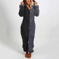 thumbnail image 1 of Mono de lana de Coral de talla grande para mujer, pijamas de Navidad, pijamas de una pieza, ropa de dormir cálida con capucha, S-5XL de invierno, 1 of 4