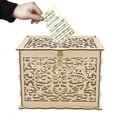 thumbnail image 3 of Vintage Style Wooden Wedding Card Box With Lock Rustic Decor, Impressive Craftsmanship, Durable, 3 of 8