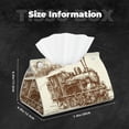 thumbnail image 4 of Kdxio Train Print Tissue Box Cover,Modern PU Leather Rectangular Tissue Box Holder for Bathroom Living Room Bedroom Office Desk Car Home, 4 of 6